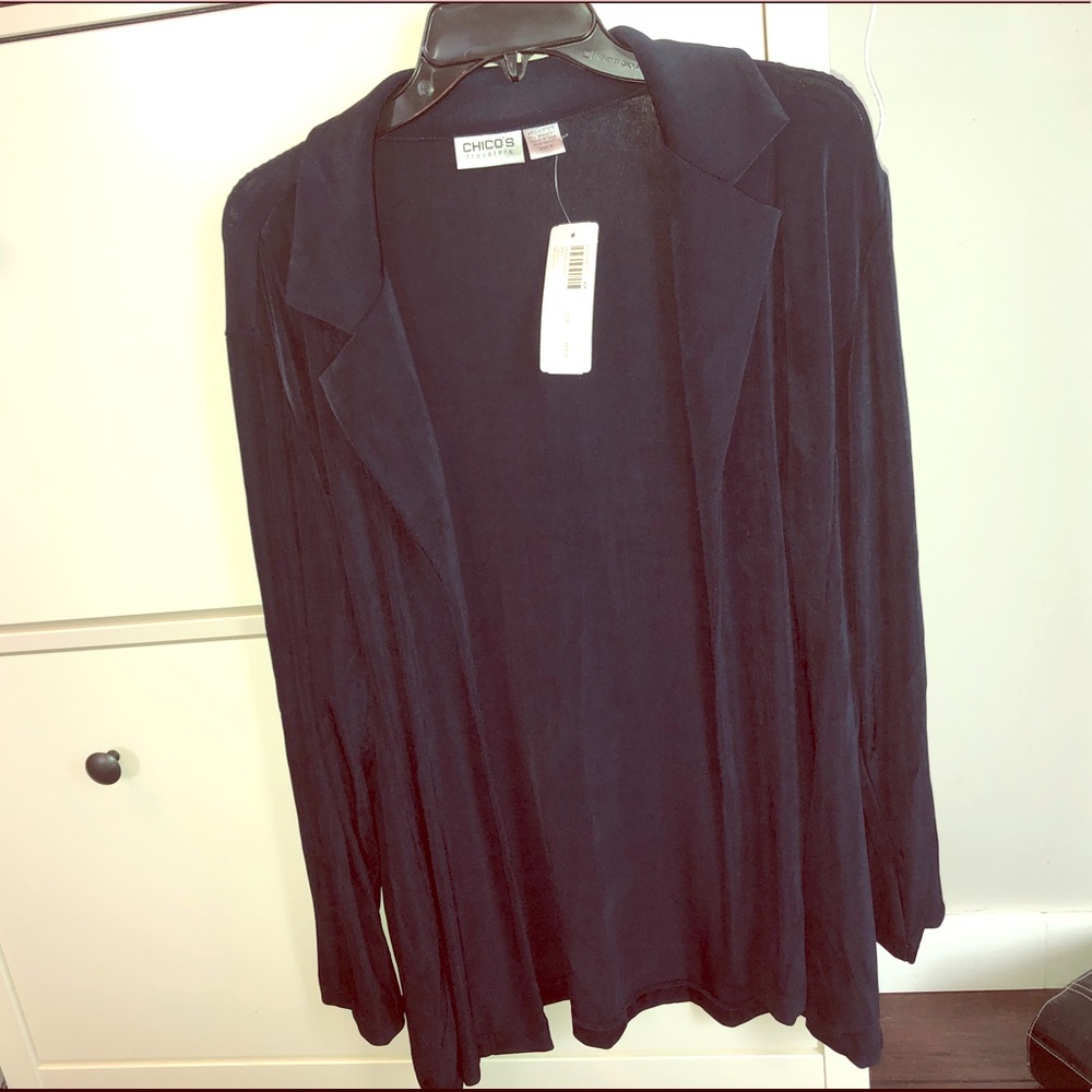 Chico’s travelers black blazer wrinkle-free NEW